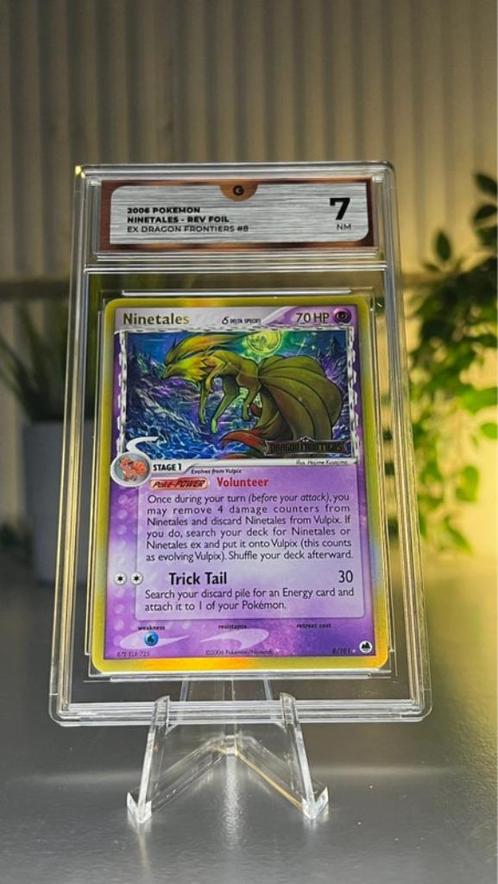 2006 pokemon ninetales rev foil dragon frontiers psa 7, Hobby en Vrije tijd, Verzamelkaartspellen | Pokémon, Nieuw, Losse kaart