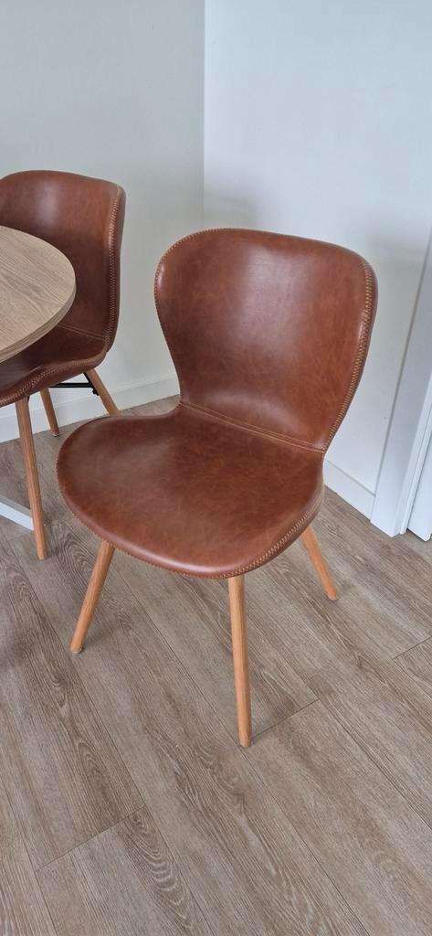 Eetkamerstoelen - Set van 4, Huis en Inrichting, Stoelen, Zo goed als nieuw, Vier, Bruin, Ophalen