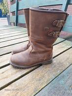 Leren laarzen met schapenvacht voering - Maat 40, Ophalen of Verzenden, Gedragen, Bruin, Lage of Enkellaarzen