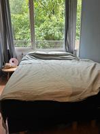 Bed, Huis en Inrichting, Ophalen, Zwart, 140 cm, Zo goed als nieuw