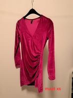 Fluweel jurk donker roze maat xs, Ophalen of Verzenden, Nieuw, Maat 34 (XS) of kleiner, Roze