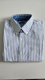 Tommy Hilfiger stretch herenoverhemd maat M, Ophalen of Verzenden, Zo goed als nieuw, Blauw