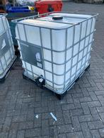 IBC container/ gitter box op metalen pallet 1000. L, Tuin en Terras, Regentonnen, Met kraantje, Kunststof, 150 liter of meer, Zo goed als nieuw
