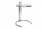 Eileen Gray bijzettafel / koffietafel, Ophalen, Minder dan 55 cm, Metaal of Aluminium, Design