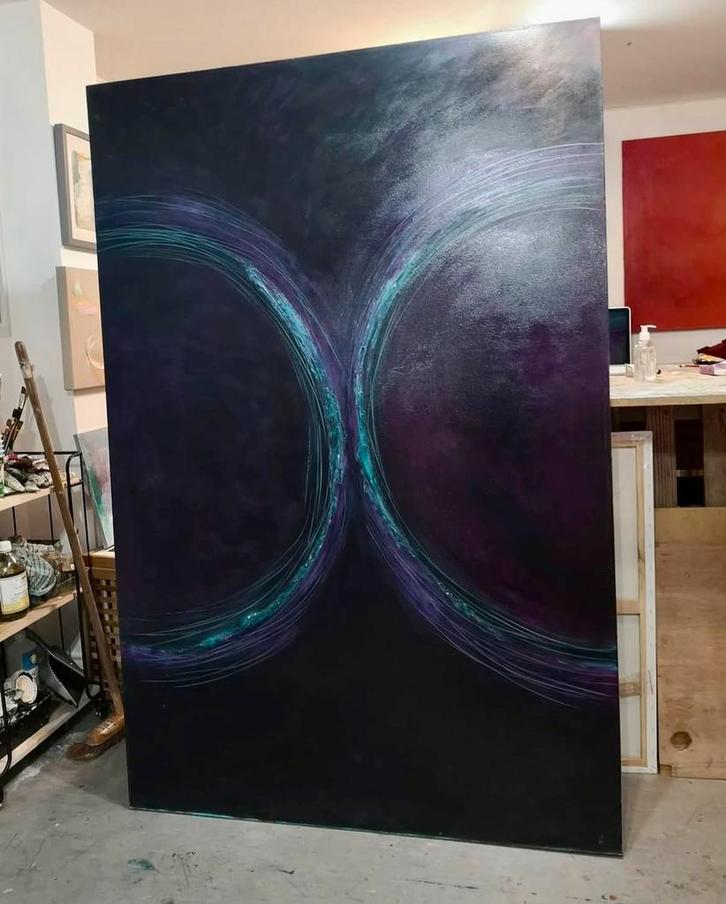 Olieschilderij van Anniek Verholt, Antiek en Kunst, Kunst | Schilderijen | Abstract, Ophalen