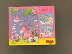 Haba- 3 Puzzels in 1 doos Compleet !!!, Ophalen of Verzenden, 10 tot 50 stukjes, Zo goed als nieuw
