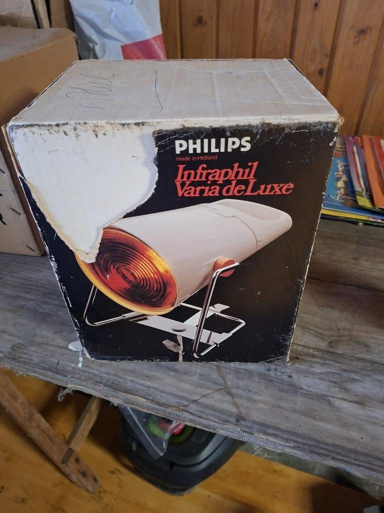 Vintage Philips InfraPhil Varia de Luxe Warmtelamp, Ophalen, Gebruikt, Vintage, Minder dan 100 cm