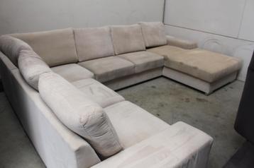 Beige Suede U bank - GEREINIGD!!! beschikbaar voor biedingen