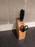 Messenblok met messen en schaar, Ophalen, Gebruikt