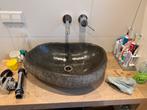 Natuursteen Waskom, Huis en Inrichting, Badkamer | Badkamermeubels, Ophalen, Gebruikt, 50 tot 100 cm, Minder dan 100 cm