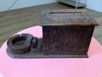 Houten sigarettendoos met asbak, Ophalen of Verzenden, Gebruikt