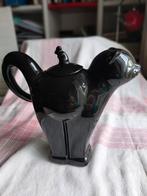 Antiek Art Deco Brocante theepot poes kat zwart, Antiek en Kunst, Ophalen of Verzenden