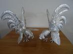 Set van 2 kemphanen - 23 cm hoog, Antiek en Kunst, Ophalen of Verzenden