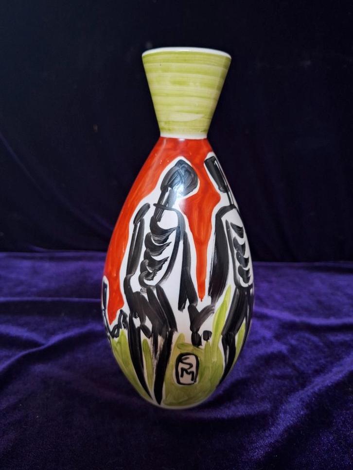 Kare Berven Fjeldsa vaas  Krakeroy keramikk Noorwegen 1950, Antiek en Kunst, Antiek | Vazen, Ophalen of Verzenden