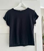 C&A | Maat 36 | mooi zwart shirt met structuur stof, Zwart, Ophalen of Verzenden, Zo goed als nieuw, Korte mouw