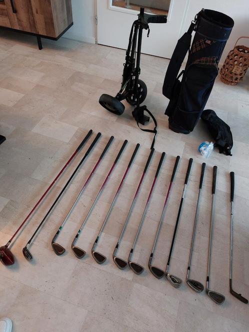 Komplete golfset Dames rechts met golfkar, Sport en Fitness, Golf, Gebruikt, Set, Overige merken, Ophalen