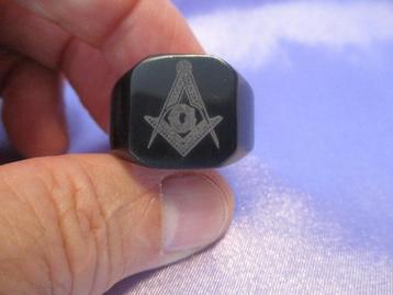 Black Master Masonic (Vrijmetselaars) zegelring, Ø 21,8 mm beschikbaar voor biedingen