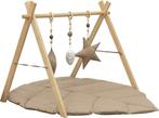Babygym incl. 3 speeltjes en speelkleed leaf hout cappuccino, Ophalen, Nieuw, Babygym
