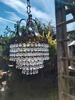 Klein antieke bronzen swarovski kristallen kroonluchter, Huis en Inrichting, Lampen | Kroonluchters, Ophalen of Verzenden, Zo goed als nieuw