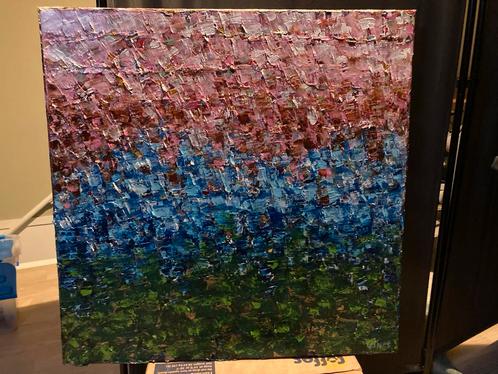 Abstract Schilderij - Kleurrijk en Expressief, Antiek en Kunst, Kunst | Schilderijen | Abstract, Ophalen of Verzenden