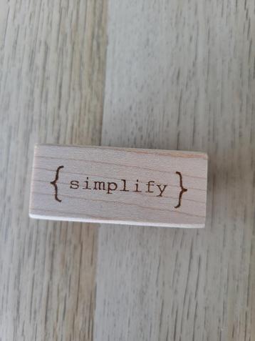 Unity Stamp Christy Tomlinson Wood Stamp Simplify beschikbaar voor biedingen