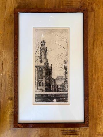 Academiegebouw Leiden - Ingelijste Print beschikbaar voor biedingen
