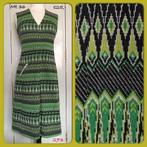 273. Vintage jurk mt 36, Kleding | Dames, Jurken, Groen, Gedragen, Vintage, Ophalen of Verzenden