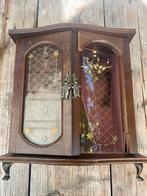 Vintage Houten sieraden doosje met muziek doosje, Minder dan 50 cm, Gebruikt, Ophalen of Verzenden, Minder dan 25 cm