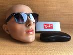 RAY BAN NEW WAYFARER BLAUWE GLAZEN NIEUW ORIGINELE HARDCASE, Zonnebril, Verzenden, Zwart, Nieuw