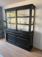 Zwarte Buffetkast Vitrinekast, Huis en Inrichting, Ophalen, Gebruikt, 200 cm of meer, 150 tot 200 cm