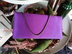 Avondtasje/clutch, satijn, Ophalen of Verzenden, Paars, Avondtasje
