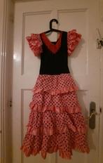 Spaanse jurk maat 140 roze, Ophalen of Verzenden