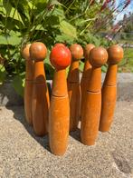 Vintage houten kegelspel kegels, Antiek en Kunst, Ophalen