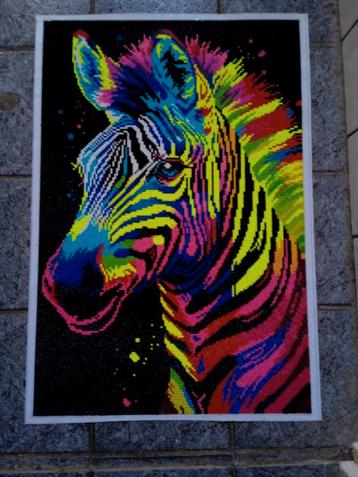 Zebra - Diamond Painting schilderij - 40 x 60 cm. beschikbaar voor biedingen