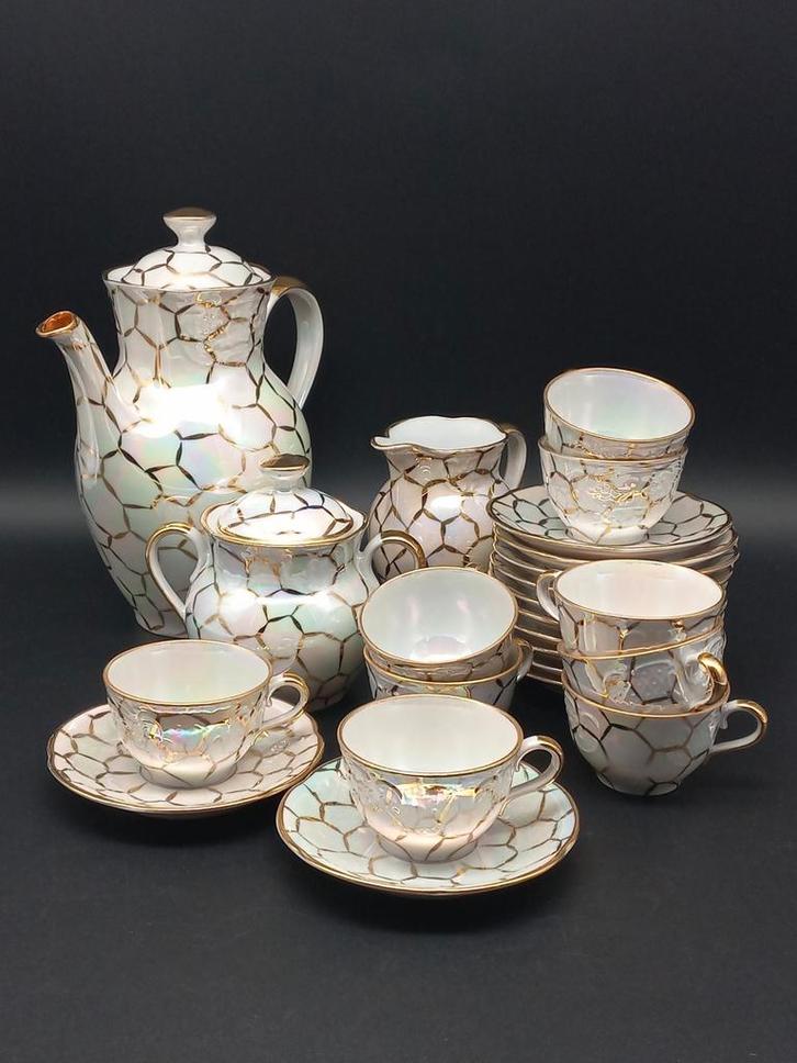 Prachtig zeldzaam koffieservies Richard Ginori, Huis en Inrichting, Keuken | Servies, Zo goed als nieuw, Kop(pen) en/of Schotel(s)