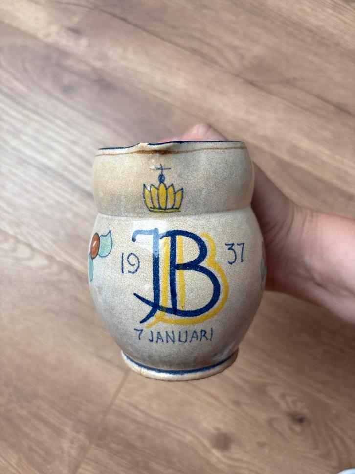 Goedewaagen Juliana & Bernhard Huwelijkskannetje 1937, Antiek en Kunst, Antiek | Keramiek en Aardewerk, Ophalen of Verzenden