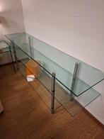 Glazen side table, Ophalen, Gebruikt, Glas, 150 tot 200 cm