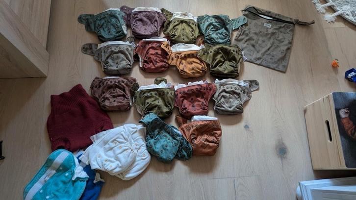 Wasbare luiers van Elskbar + nachtluiers, Kinderen en Baby's, Babykleding | Baby-kledingpakketten, Zo goed als nieuw, One size