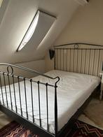 Metalen spijlenbed / bedframe, Huis en Inrichting, Slaapkamer | Bedden, Ophalen, Zwart, Tweepersoons, 140 cm
