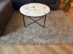 Moderne salontafel met marmerlook blad, Ophalen, 50 tot 100 cm, Rond, 50 tot 100 cm