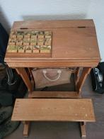 Schoolbankje school bank lessenaar, Antiek en Kunst, Antiek | Meubels | Tafels, Ophalen of Verzenden