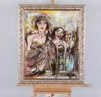 Schilderij "de twee dames" (1997) 100x80 - Guy Olivier, Antiek en Kunst, Kunst | Schilderijen | Modern, Ophalen