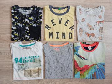 T-shirts korte mouw, maat 134-140, 6 stuks beschikbaar voor biedingen