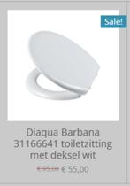 Diaqua Barbana 31166641 toiletzitting met deksel wit, Ophalen of Verzenden, Nieuw, Toilet