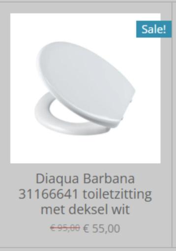 Diaqua Barbana 31166641 toiletzitting met deksel wit beschikbaar voor biedingen