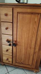 Houten ladekast met deur, Huis en Inrichting, Kasten | Ladekasten, Ophalen, Overige materialen, 5 laden of meer, 100 tot 150 cm