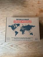 World map true puzzle DIY houten wanddecoratie 100x60cm, Verzenden, Minder dan 500 stukjes, Nieuw, Overige typen