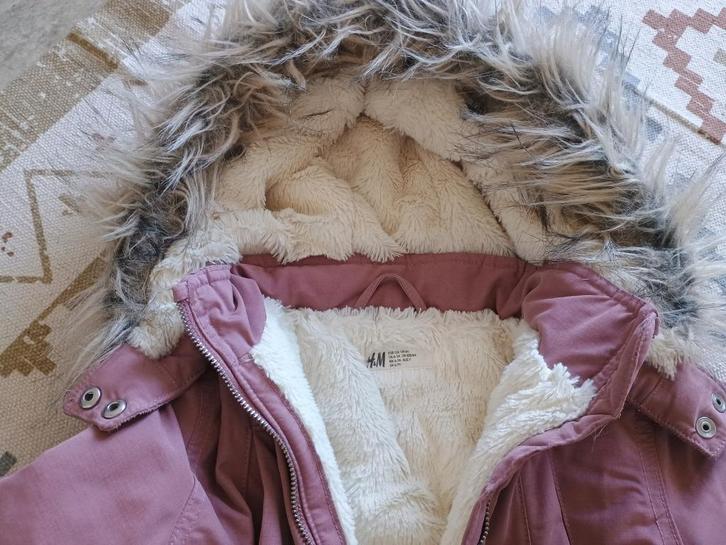 Meisjes jas, Kinderen en Baby's, Kinderkleding | Kinder-kledingpakketten, Zo goed als nieuw, Maat 128, Ophalen