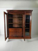 Antieke 19e Eeuwse Schotse Mahonie Kast / Boekenkast, Huis en Inrichting, Ophalen, ., Met hangruimte, Zo goed als nieuw
