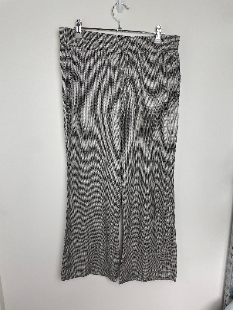 Rue Blanche zwart witte pantalon pied de poule wide leg 3/L, Maat 38/40 (M), Tollaan 97, 1932 Sint-Stevens-Woluwe, België, Rue Blanche